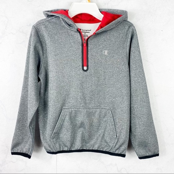 [Champion] Gray Quarter Zip Hoodie - Picture 1 of 3